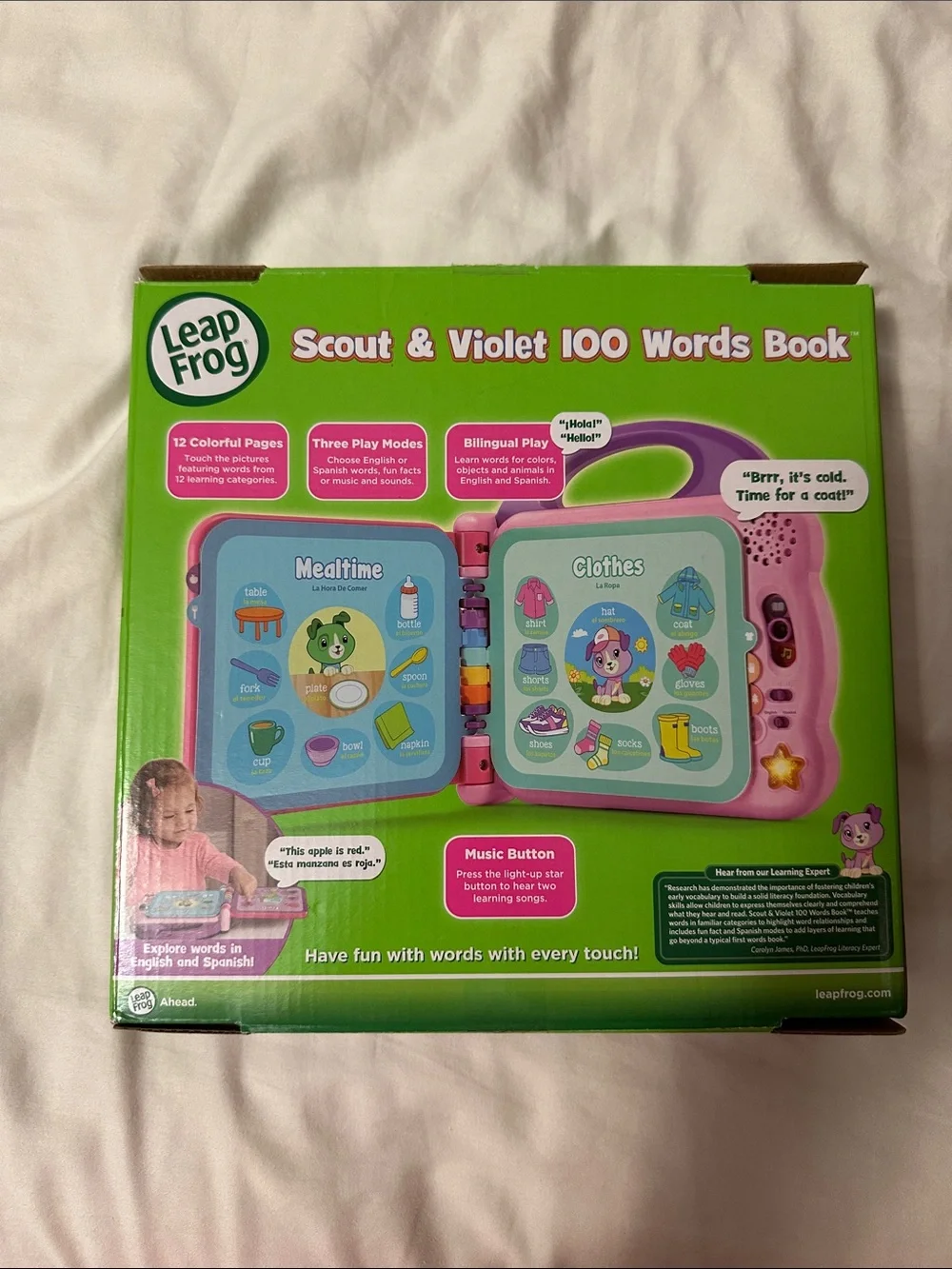 LeapFrog Scout & Violet 100 Words Book - Pink and Purple